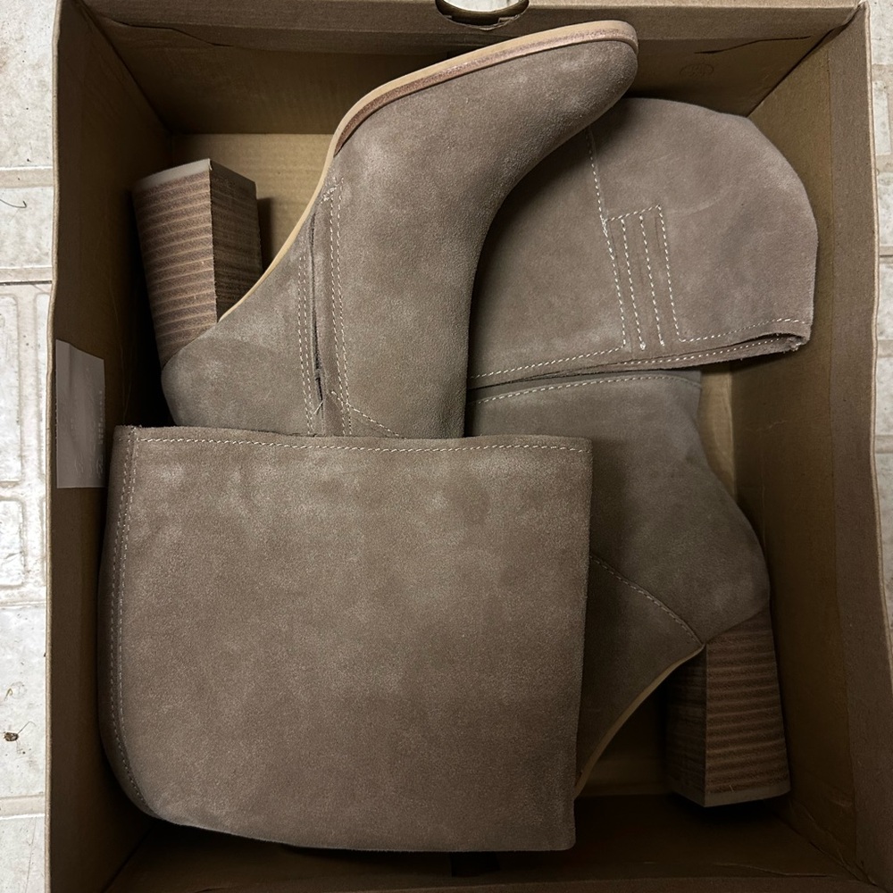 Dolce Vita Taupe Heeled Boots